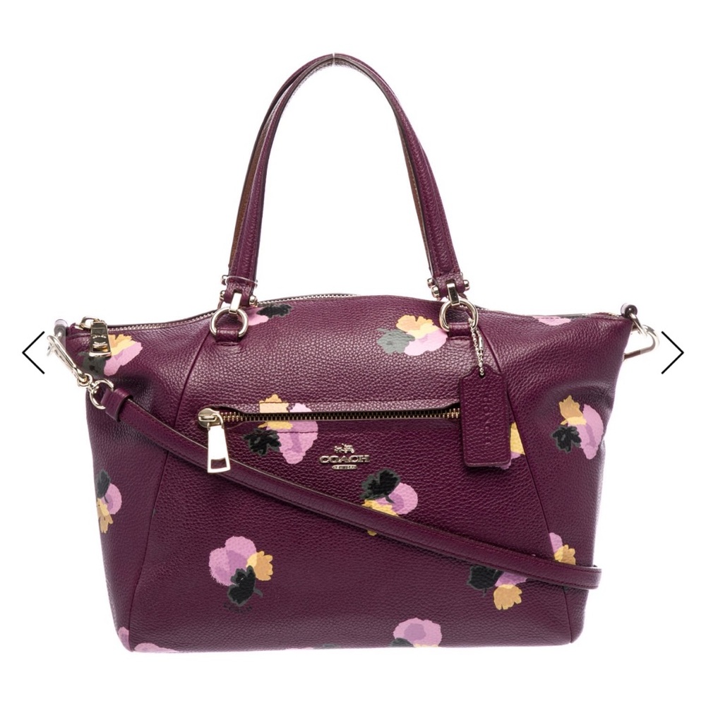 Coach Purple Floral Satchel
